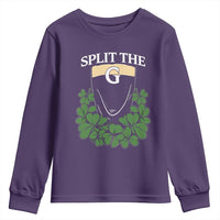 Split the G Funny Irish Stout Beer Drinking Game Youth Sweatshirt St. Patrick’s Day Shamrocks Pub Crawl Crew