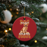 Golden Retriever Christmas Ornament My Kid Has Paws Dog Lover - Wonder Print Shop