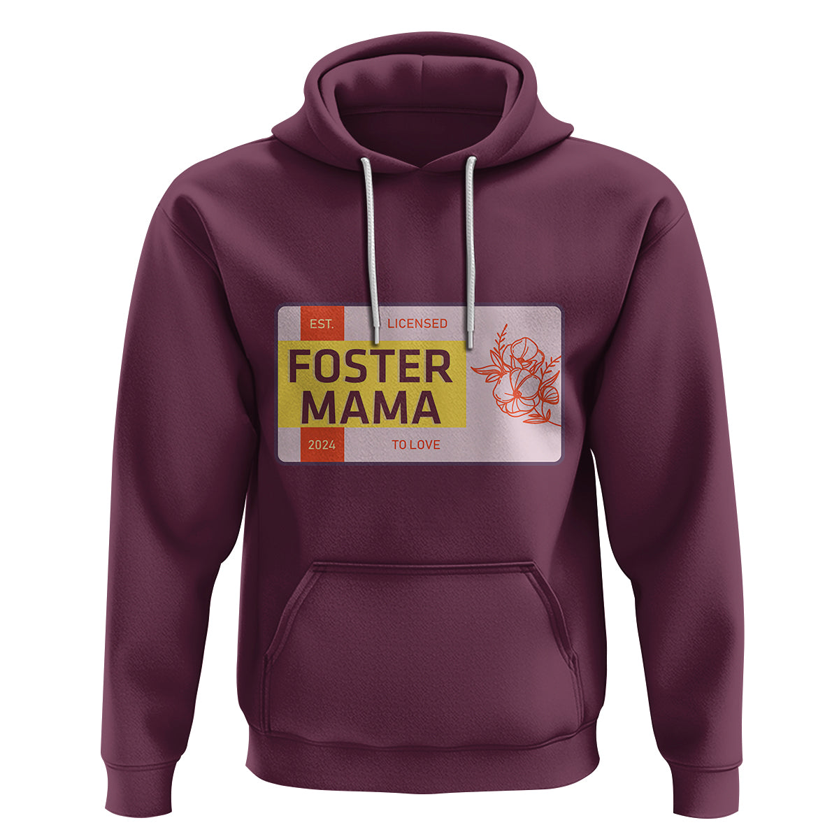 Foster Mama Hoodie Licensed To Love Est 2024 Adoptive Mom - Wonder Print Shop