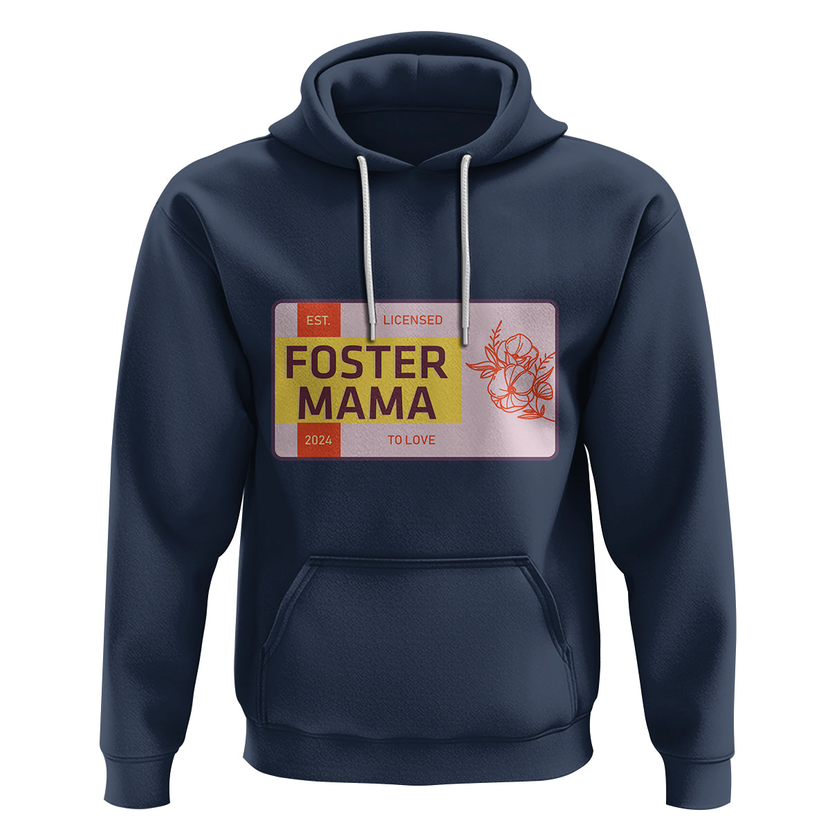Foster Mama Hoodie Licensed To Love Est 2024 Adoptive Mom - Wonder Print Shop
