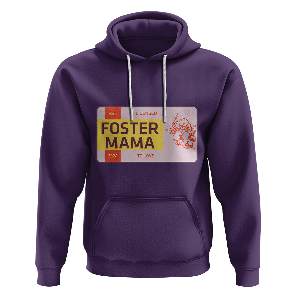 Foster Mama Hoodie Licensed To Love Est 2024 Adoptive Mom - Wonder Print Shop