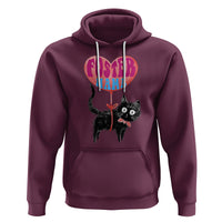 Cat Mom Hoodie Foster Cat Mama Black Cat Doodle - Wonder Print Shop