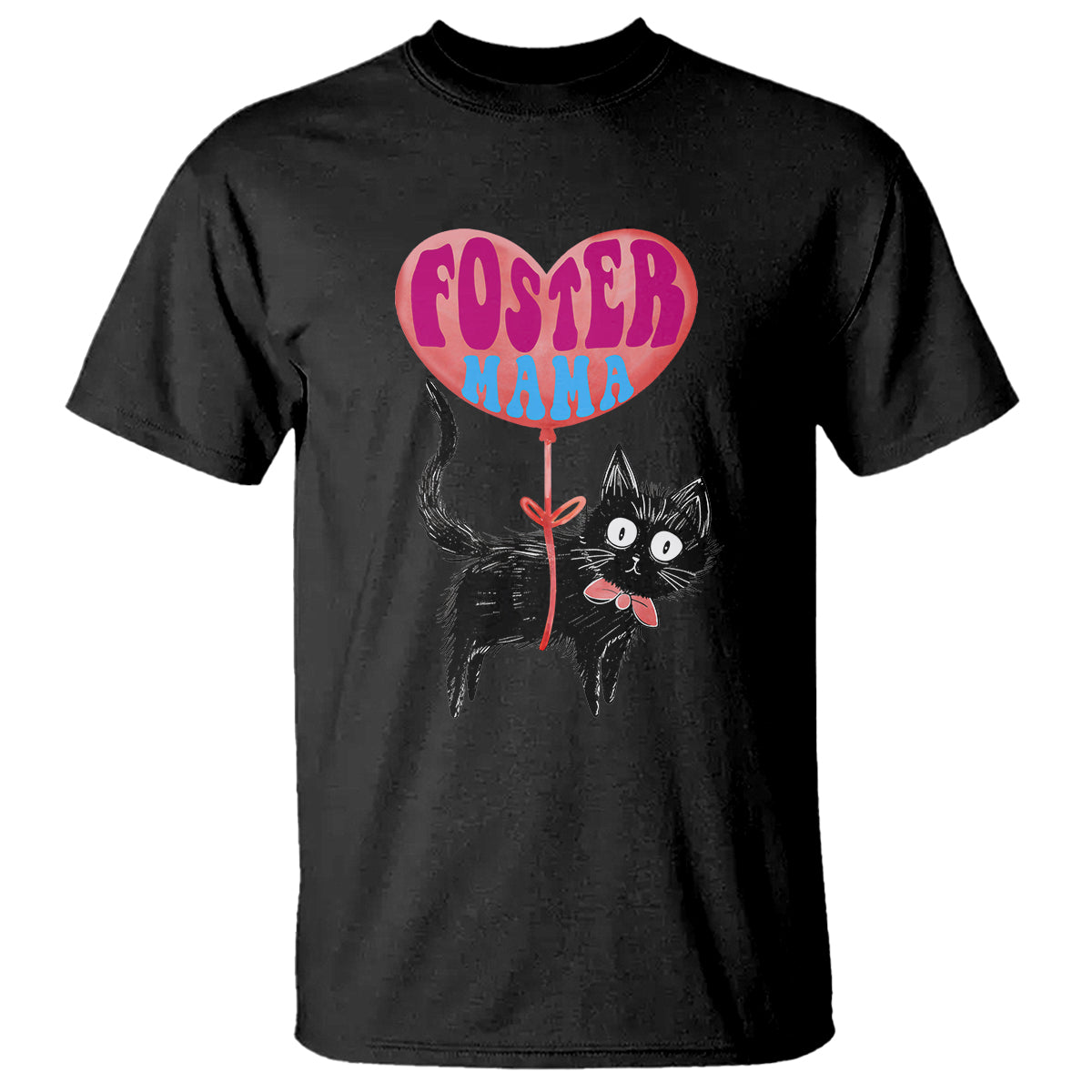Cat Mom T Shirt Foster Cat Mama Black Cat Doodle - Wonder Print Shop