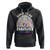 New Mom Hoodie Soon To Be Mommy Est 2024 Blue Pink Baby Feets Rainbow - Wonder Print Shop