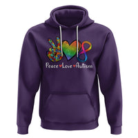 Peace Love Autism Hoodie Support Accept Love Rainbow Infinity Jigsaw Puzzle - Wonder Print Shop