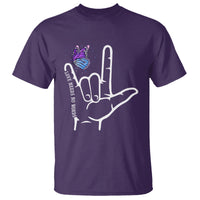 Autism Awareness T Shirt Love Need No Words I Love You Hand Sign Language Butterfly - Wonder Print Shop