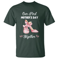 Our First Mother's Day Together T Shirt Matching Coquette Pink Baby Shoes High Heels - Wonder Print Shop
