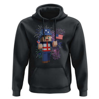 4th of July Gamer Hoodie Uncle Sam Pixels Gaming Celebrate Independence Day