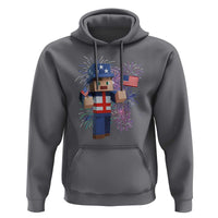 4th of July Gamer Hoodie Uncle Sam Pixels Gaming Celebrate Independence Day