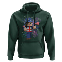 4th of July Gamer Hoodie Uncle Sam Pixels Gaming Celebrate Independence Day