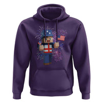 4th of July Gamer Hoodie Uncle Sam Pixels Gaming Celebrate Independence Day