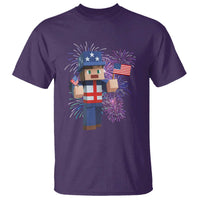4th of July Gamer T Shirt Uncle Sam Pixels Gaming Celebrate Independence Day
