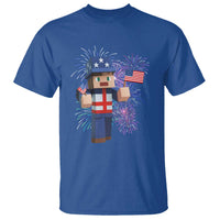 4th of July Gamer T Shirt Uncle Sam Pixels Gaming Celebrate Independence Day