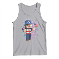 4th of July Gamer Tank Top Uncle Sam Pixels Gaming Celebrate Independence Day