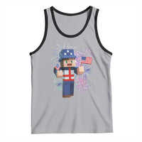 4th of July Gamer Tank Top Uncle Sam Pixels Gaming Celebrate Independence Day