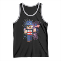 4th of July Gamer Tank Top Uncle Sam Pixels Gaming Celebrate Independence Day