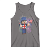 4th of July Gamer Tank Top Uncle Sam Pixels Gaming Celebrate Independence Day