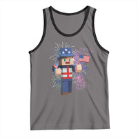 4th of July Gamer Tank Top Uncle Sam Pixels Gaming Celebrate Independence Day