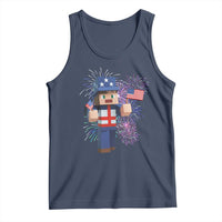 4th of July Gamer Tank Top Uncle Sam Pixels Gaming Celebrate Independence Day