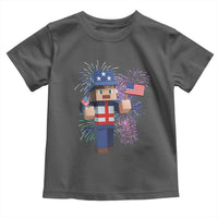 4th of July Gamer Toddler T Shirt Uncle Sam Pixels Gaming Celebrate Independence Day