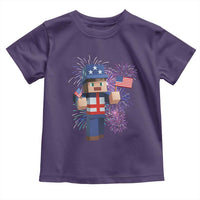 4th of July Gamer Toddler T Shirt Uncle Sam Pixels Gaming Celebrate Independence Day