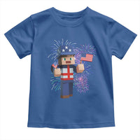 4th of July Gamer Toddler T Shirt Uncle Sam Pixels Gaming Celebrate Independence Day