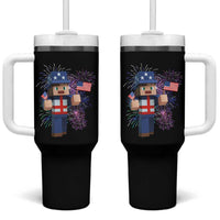 4th of July Gamer Tumbler With Handle Uncle Sam Pixels Gaming Celebrate Independence Day