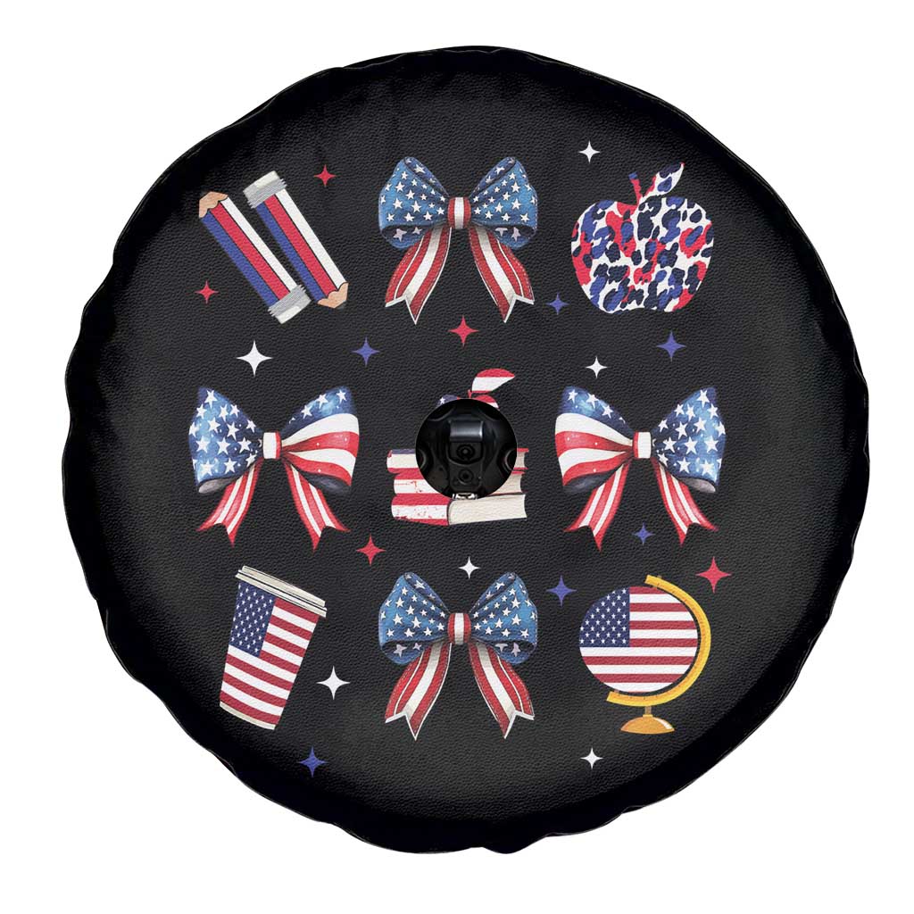 4th of July Teacher Student Spare Tire Cover Patriotic Teaching Learning Retro Coquette