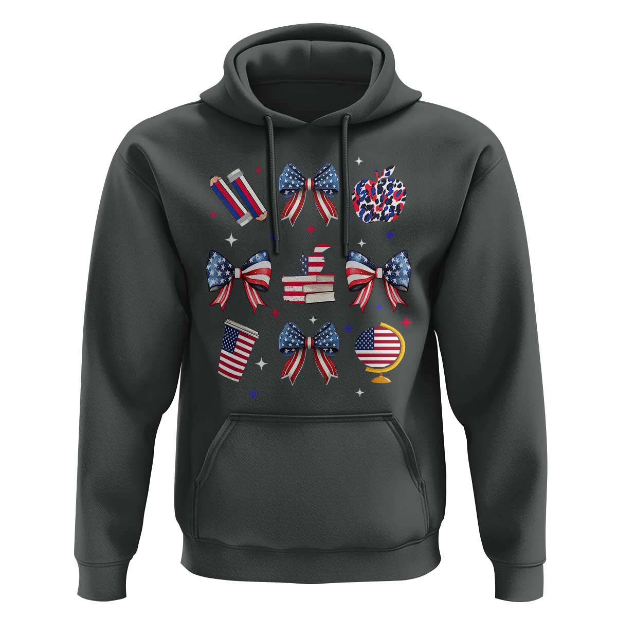4th of July Teacher Student Hoodie Patriotic Teaching Learning Retro Coquette