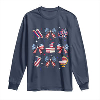 4th of July Teacher Student Long Sleeve Shirt Patriotic Teaching Learning Retro Coquette