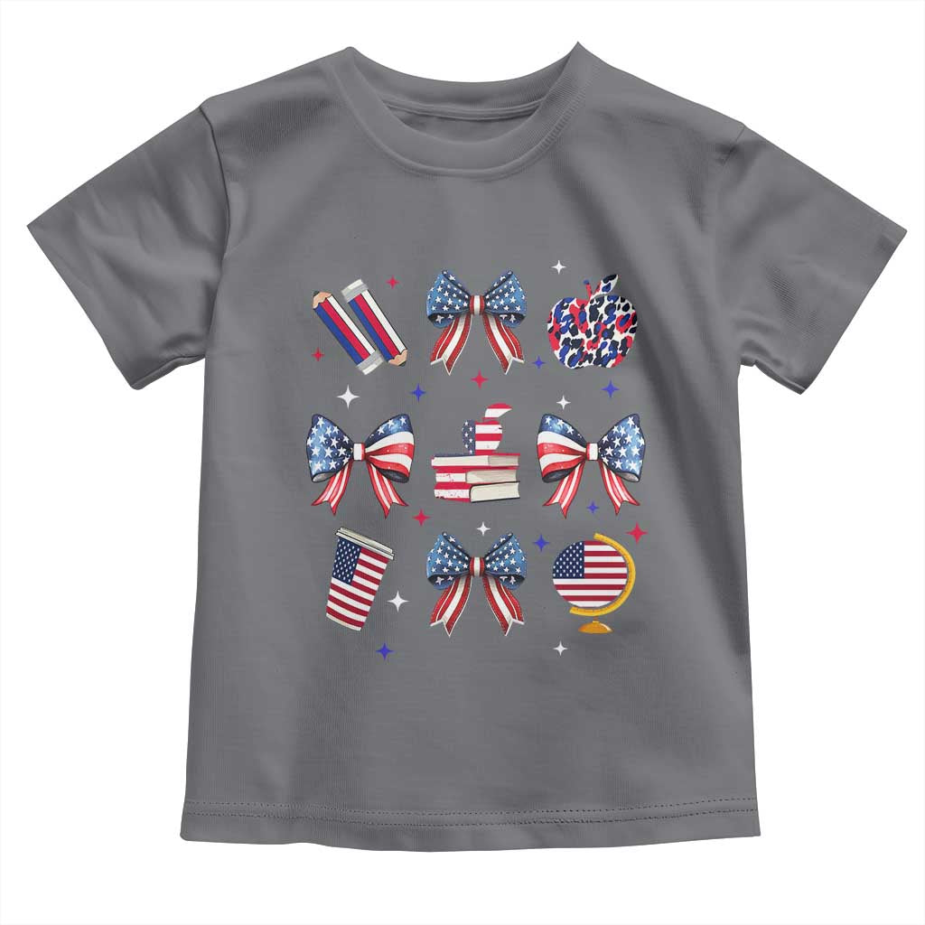 4th of July Teacher Student Toddler T Shirt Patriotic Teaching Learning Retro Coquette