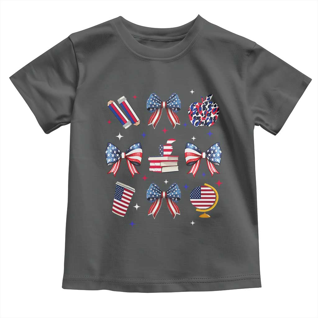 4th of July Teacher Student Toddler T Shirt Patriotic Teaching Learning Retro Coquette