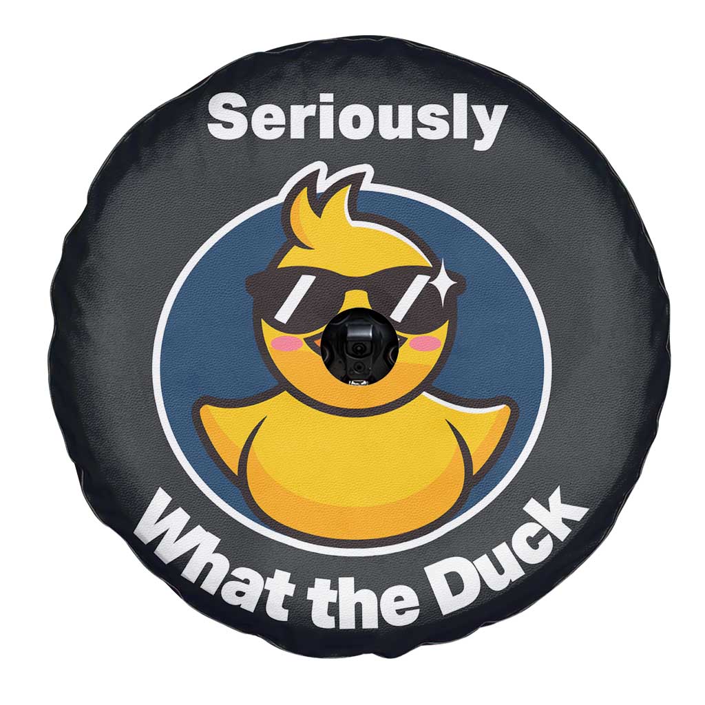 Funny Duck with Sunglasses Spare Tire Cover Seriously What The Duck