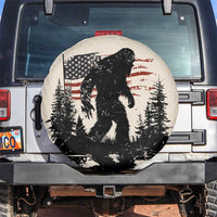American Flag Bigfoot Spare Tire Cover Patriotic Sasquatch Retro Vintage