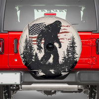 American Flag Bigfoot Spare Tire Cover Patriotic Sasquatch Retro Vintage