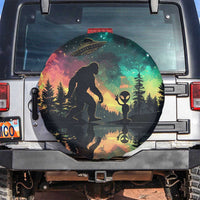 Bigfoot and Alien Spare Tire Cover UFO Themed