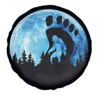 Cool Bigfoot Footprint Spare Tire Cover Sasquatch Full Moon Forest