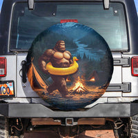 Funny Bigfoot with Duck Floatie Spare Tire Cover Sasquatch Camping Night