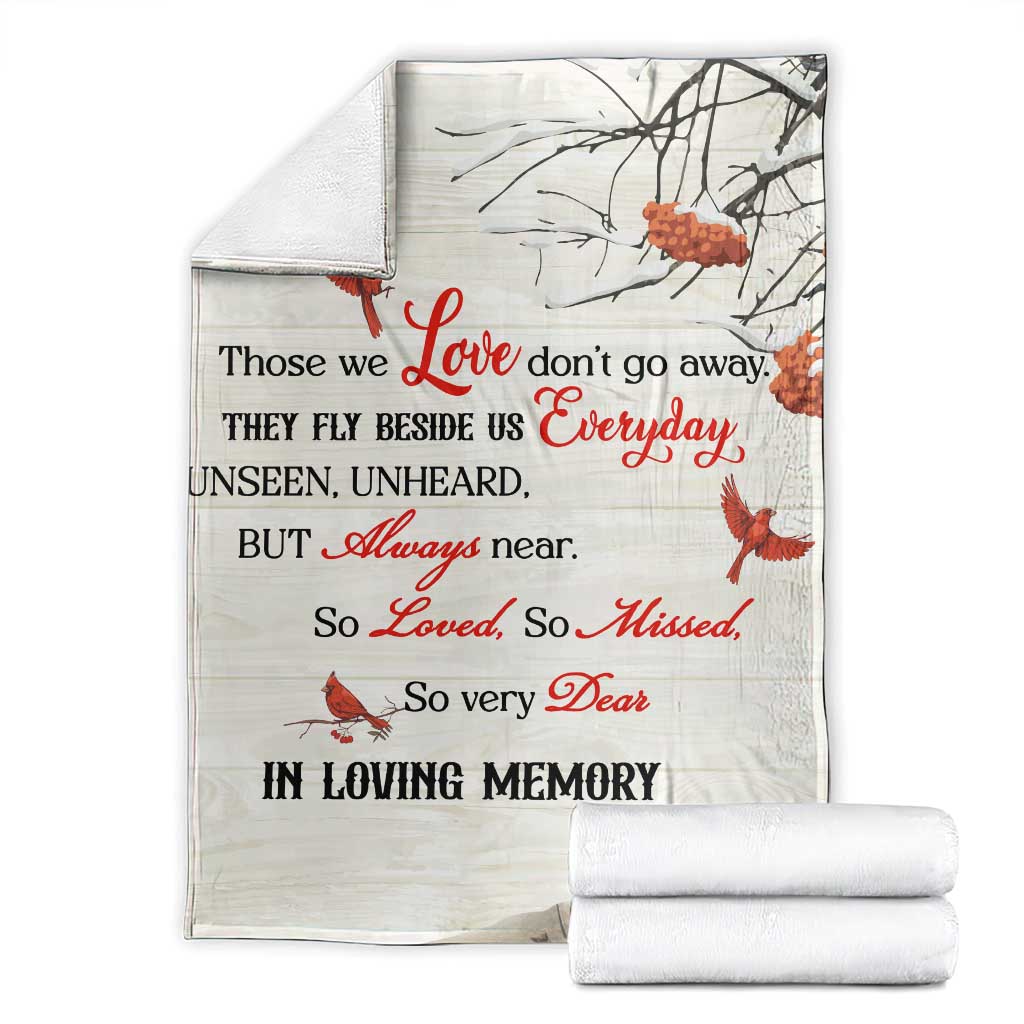 Red Cardinal Remembrance Throw Blanket In Loving Memory Memorial Spiritual Gift for Loss of a Loved One