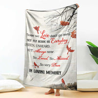 Red Cardinal Remembrance Throw Blanket In Loving Memory Memorial Spiritual Gift for Loss of a Loved One