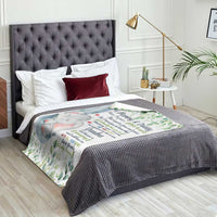 Cute Elephant Baby Bump Love Message Throw Blanket Hi Mommy & Daddy Sentimental Gift for Expecting Parents