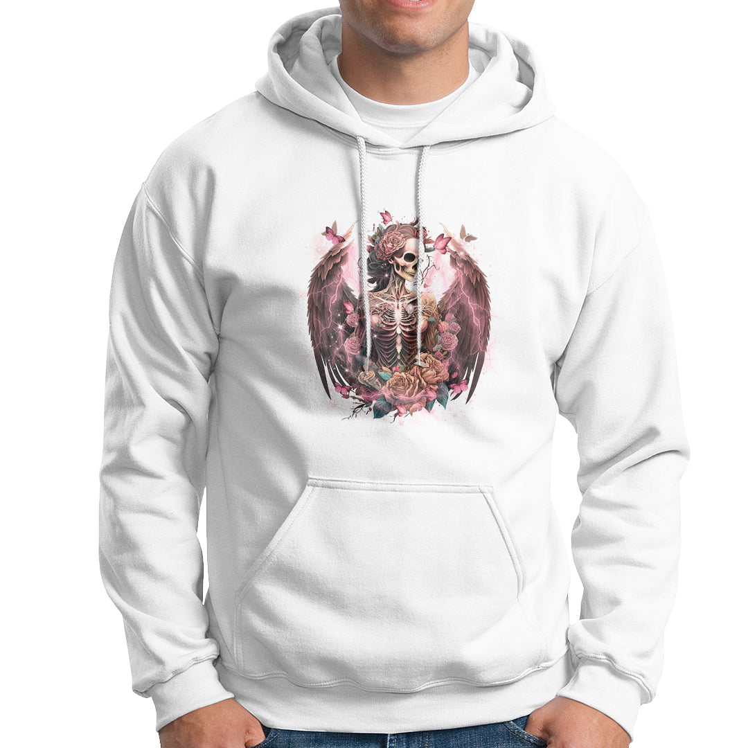 Floral Gothic Skeleton Hoodie Floral Gothic Skeleton Goblincore Karma Fairy Roses Skull Floral Skeleton In My Next Life I Want To Be The Karma Fairy Funny Quote - Wonder Print Shop