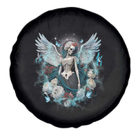 Floral Gothic Skeleton Spare Tire Cover In My Next Life I Want To Be The Karma Fairy Goblincore Floral  Roses Skull Angel