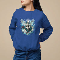 Floral Gothic Skeleton Sweatshirt Floral Gothic Skeleton Goblincore Karma Fairy Roses Skull Floral Skeleton Angel In My Next Life I Want To Be The Karma Fairy - Wonder Print Shop
