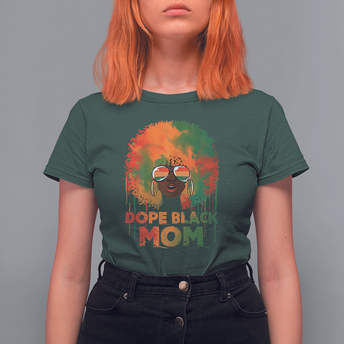 Mother's Day T Shirt For Women Dope Black Mom Afro Melanin Woman Happy Mother's Day For Black Mom Black Women - Wonder Print Shop