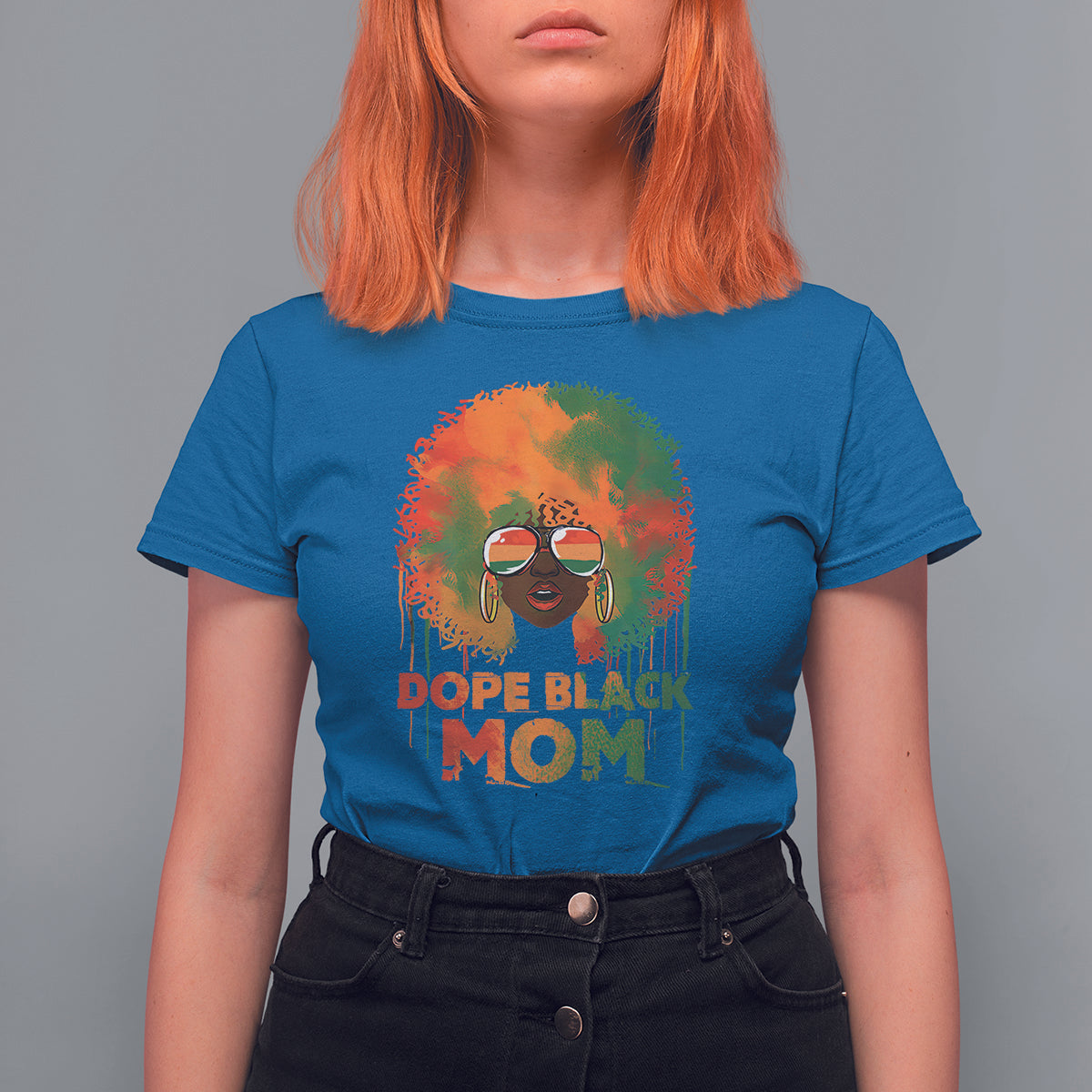 Mother's Day T Shirt For Women Dope Black Mom Afro Melanin Woman Happy Mother's Day For Black Mom Black Women - Wonder Print Shop