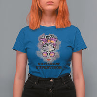 Mother's Day T Shirt For Women Women Tie Dye Messy Bun Skull Funny Shitshow Supervisor Mom Life, Gag Gifts For Mom, Mother's Day Gifts, Women - Wonder Print Shop