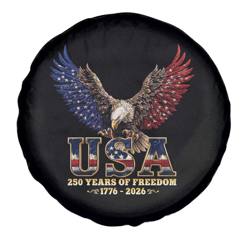 250 Years USA Majestic Bald Eagle Spare Tire Cover American Flag Wings Patriotic Semiquincentennial 250th Anniversary