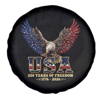 250 Years USA Majestic Bald Eagle Spare Tire Cover American Flag Wings Patriotic Semiquincentennial 250th Anniversary
