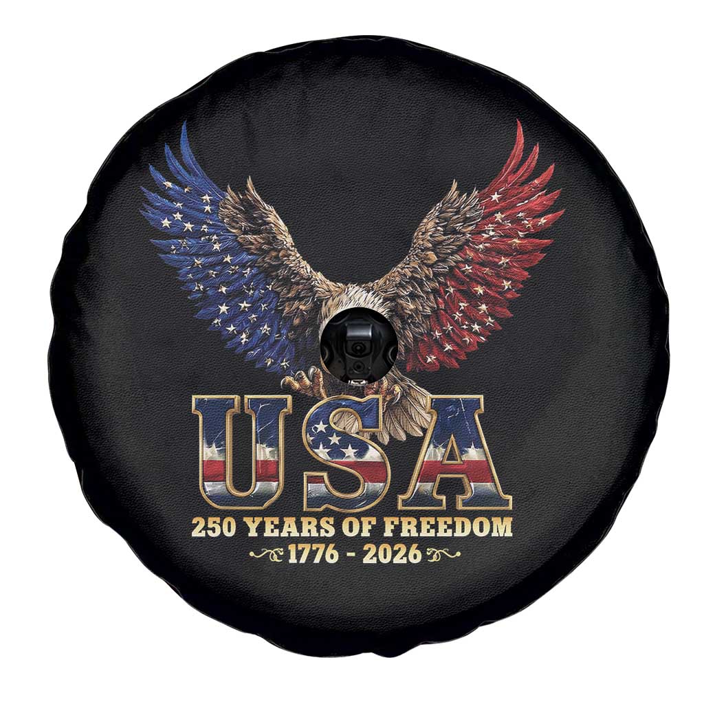 250 Years USA Majestic Bald Eagle Spare Tire Cover American Flag Wings Patriotic Semiquincentennial 250th Anniversary